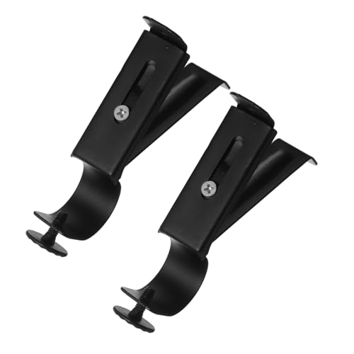 Cabilock 2Pcs Heavy Duty Curtain Rod Bracket Holder for Wall Mounting for Draperies and Home Decor Easy to Install Classic Finish