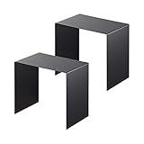 Yamazaki Home Shelves Steel Under Cabinet Storage Organizer | Set of 2 | Kitchen Pantry, Tall, Black