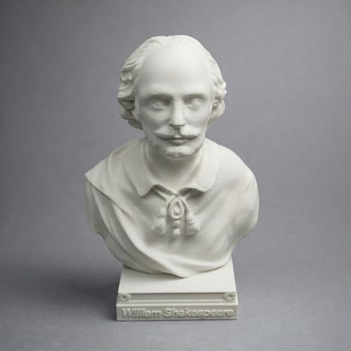 Busto de William Shakespeare 4 in Hx2.5 in Wx2 in D