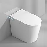 WinZo 23" Compact Smart Toilet with Bidet Seat Built-in for Small Bathroom, Auto Flush, LED Night Light,Heated Bidet with Warm Air Drying,White