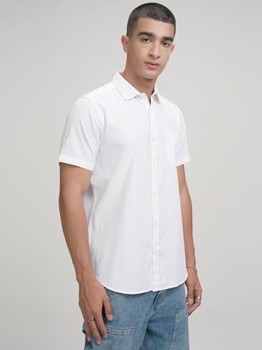 Image of Highlander Men's Slim Fit Formal Shirt | Solid Pattern | Comfortable Fabric | Casual Shirts for Men | Stylish Design for Everyday Use & Office Wear