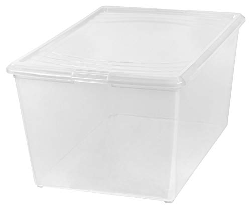 IRIS USA MCB-LD CLEAR 8PK IRIS Quart Modular Storage Box, 64 Qt