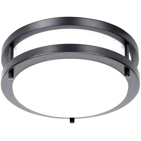 Drosbey 50W Dimmable LED Ceiling Light Fixture, Kitchen Light Fixtures, 13.2 inch Flush Mount Ceiling Lights for Bedroom, Bathroom, 5000K Daylight White, Super Bright 5000LM Cover