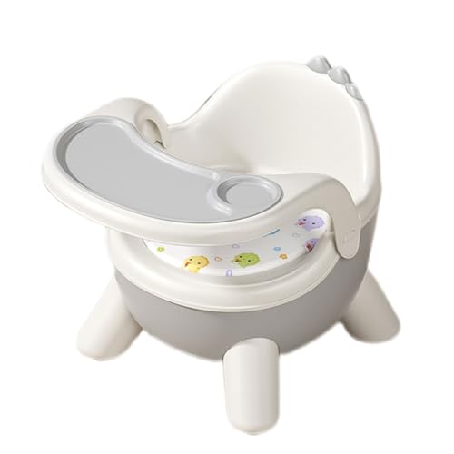 Fangfhai Silla de alimentación para bebés – Asiento elevador para niños pequeños con sonido | con 2 bandejas extraíbles, asiento ergonómico para bebé para práctica de destete LED, hogar, guardería al