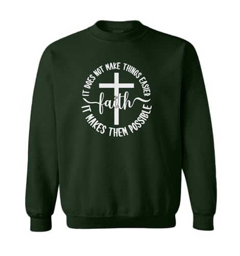 Faith with Cross - Makes Things Possible Toddler Fleece Crewneck Sweater