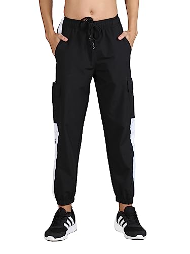 Image of CHKOKKO Women High Rise Sports Gym Track Pant Running Lower with Cargo Pocket
