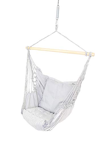 HOBEA-Germany Hängesessel, Vintage Hängestuhl Boho-Look, Hängeschaukel Fransen Uni Deluxe (Holland)