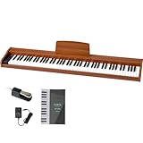 TORTE トルテ 電子ピアノ 88鍵盤 セミウェイトキー フルスケール 日本語表記 128ボイス 木製筐体 ライトブラウン TDP-SP03/LB (サスティンペダル/譜面立て/電源アダプター/取扱説明書付属)