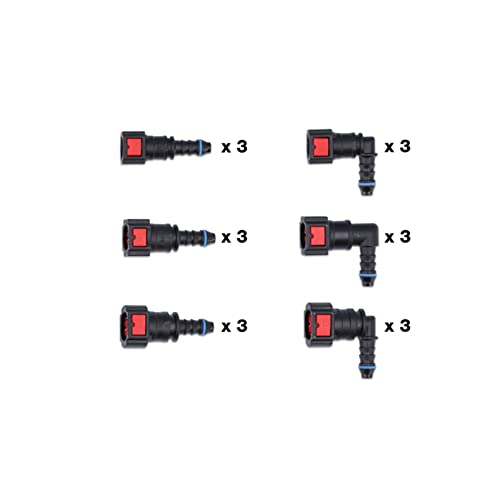 Conectores rápidos de AdBlue rectos y acodados Connect 34226, kit de 18 piezas