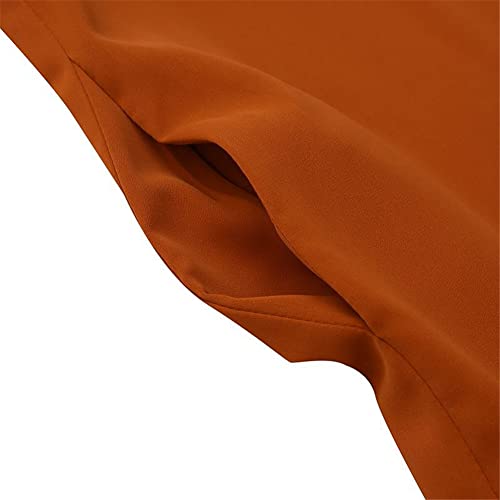 Robe longue décontractée fluide coupe ample masquant les formes en coton mélangé