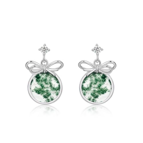 Boucles d'oreilles nœud argent et agate contre les bijoux ternes