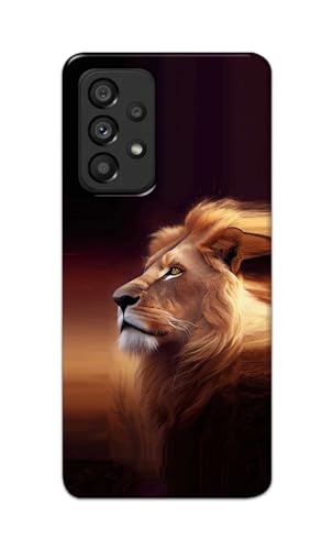 Image of PRINTFIDAA Printed Hard Back Cover Case for Samsung Galaxy A53 5G Back Cover (Danger Lion) -112