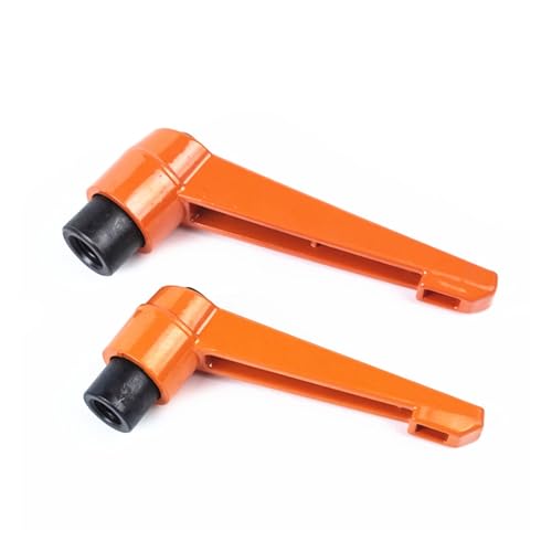 1PC M4 M5 M6 M8 M10 M12 M16 オレンジ色 クランプレバー 機械 調整可能ハンドル ロック 外ネジノブ(Nut M14)