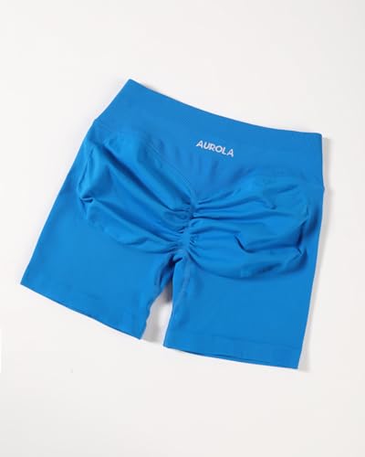 Image of AUROLA Influence Workout Shorts for Women,2.5 3.5 4.5 5.5 6.5 No Roll Up Squat Proof Scrunch Seamless Compression Gym Short