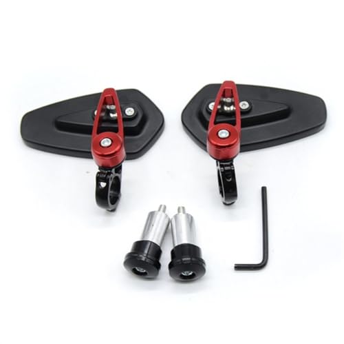 Espejos retrovisores de motocicleta para rutas de motocross y ciudad con aluminio de 22mm 4