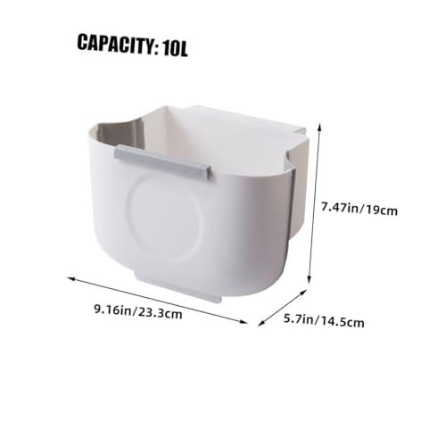 2 piezas basura plegable colgante para cocina blanca miniatura 2
