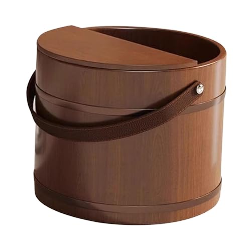 Tina de madera para baño de pies con tapa