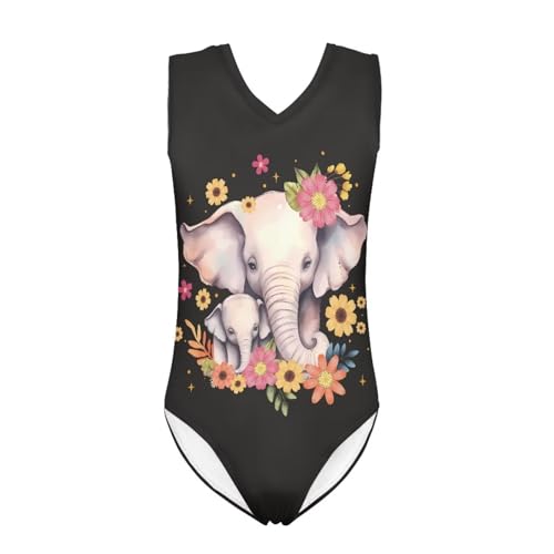 Image of Fashion Print One-Piece Swimsuits for Girls,Soft Stretchy One Piece Bathing Suit Quick Dry Beach Swimwear 5-14 Years