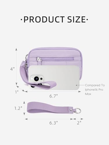 Image of WESTBRONCO Wristlet Wallets for Women - RFID Blocking Quilted Nylon Phone Wallet, Card Holder Purse for Travel & Everyday Use