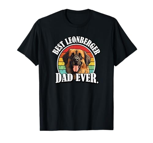 Mens Boys Funny Retro Vintage Best Leonberger Dad Lover T-Shirt