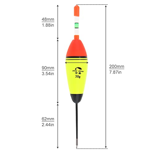 OriGlam 5pcs 30g Fishing Bobber Float EVA Foam Floats Fishing Floats - Image 4