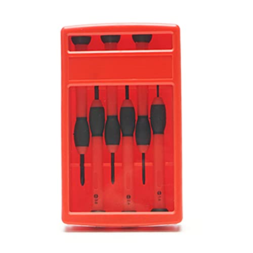 Juego de destornilladores de precisión – 6 piezas para reparación de relojes, teléfonos, tabletas y dispositivos electrónicos con puntas finas ranuradas