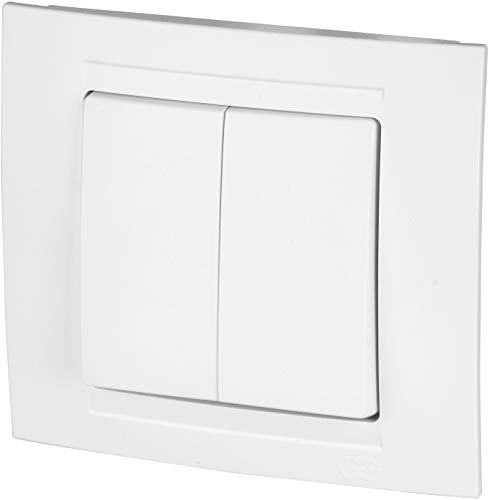 UP Series Switch - All-in-One - Frame + Flush-Mounted Insert + Cover (Series M1 Pure White)