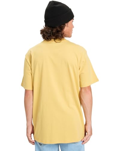 Quiksilver EV - Camiseta de Manga Corta con Logotipo S, Color Amarillo M