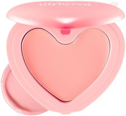lilybyred Luv Beam Cheek Balm | Heart-Shaped Korean Cream Blush, Semi-Matte, Healthy Glow, Long-Lasting, Blendable & Buildable, Lightweight, Natural-Looking Color, 0.12 oz (06 Fliuffy Peach)
