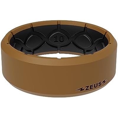 Groove Life Zeus Anti Stretch Silicone Ring Breathable Silicone Rings for Him and Her, Unique Design, Comfort Fit Ring