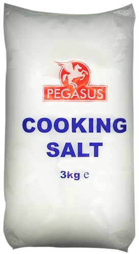 Pegasus Cooking Salt 3kg (Pack of 1) Pure Food Grade Salt for Everyday Cooking Seasoning Boiling Baking & Kitchen Use Large Family Size Consistent Grain Texture