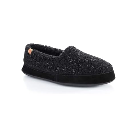 Acorn Mens Acorn Men's Moc with Premium Memory Foam, Black Berber, 10.5-11.5 Cover