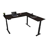 Triple Motor Electric L Shaped Desk/Standing Desk with EZ Assemble Frame | Assembles in Minutes | Extra Weight Capacity (71