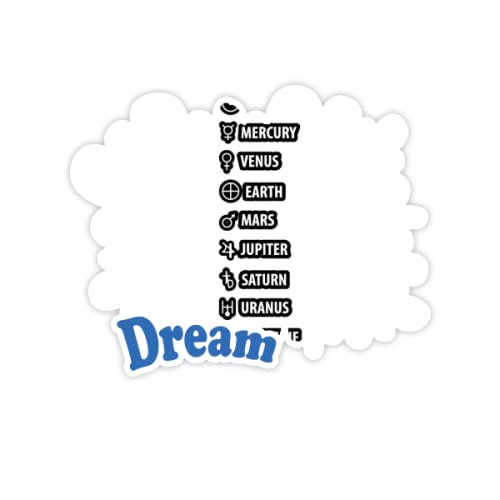 Espressione Star Sun System Adesivi Citazione Sogno Decalcomanie in Vinile