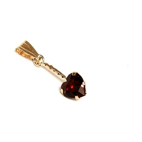 Peninsula Jewellery 9ct Gold Garnet Heart Pendant Cover
