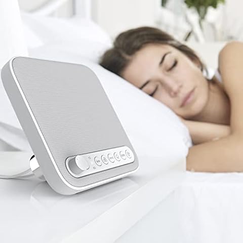 Pure Enrichment WAVE Premium Sleep Therapy Sound Machine with USB Charger - Seamless Looping with 6 Soothing All-Natural Sounds, and Auto-Off Timer - Easily Portable for Travel (White) Patented Design Cover