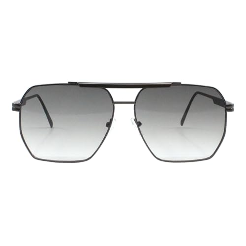 PASTL Men's Square Navigator Sunglasses Metal Frame UV400 Lens Unisex Retro