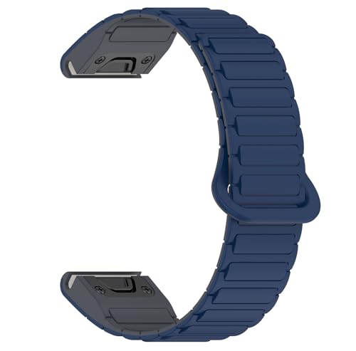 for Garminガーミン Fenix 7X Pro/8 51mm バンド ベルト 交換バンド シリコン マグネット固定 簡単調節 Instinct 2X/3 50mm/Epix Pro 51mm/Fenix 7X/6X/Enduro3/2なども対応 強