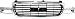 Grille for GMC Sierra 99-02 GMC Yukon 00-06 Chrome Shell/Painted-Black Insert Plastic