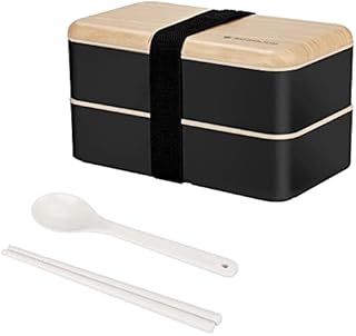 CestMall 1.2L Lunch Box, Portable Bento Box with Dividers & Reusable Cutlery, Safety Microwave Bento Lunch Box Set Snack Box Hermetic Food Box for Adult Kids Student Men Women Work School