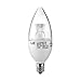 LE® 5W Dimmable C37 E12 LED Bulbs, LED Torpedo, 40W Incandescent Bulbs Equivalent, UL Listed, Candelabra Bulbs, 350lm, 120° Beam Angle, Warm White, 2700K, LED Candle Bulbs, LED Light Bulbs