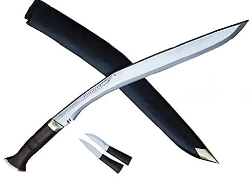 Egkh - 22" Sirupate Kukri - Authentic Hand Forged Blade Large Khukuri - (Camping And Hunting Knife) And Made Survival Knives From Nepal - Tempered - Sharpen - Ready To Use #TOP12