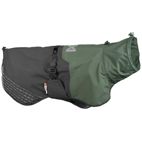 Non-stop dogwear Fjord Raincoat Grey/Green |2963| Regenschutz, Größe:55