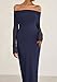 PRETTYGARDEN Fall Dresses for Women 2025 Elegant Off The Shoulder Long Sleeve Formal Wedding Guest Bodycon Maxi Dress(Navy,Small)