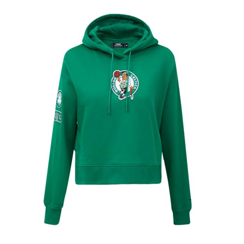 Pro Standard Womens NBA Boston Celtics Classic Chenille Cropped Pullover Hoodie Kelly Green XL by Pro Standard - Used condition - US$43.90