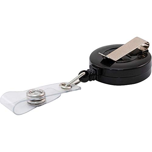 Porte-badge rétractable Advantus 75666 avec enrouleur robuste noir - 7
