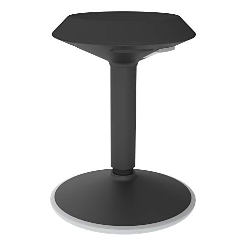 Image of Learniture Adjustable-Height Active Motion Stool w /Circular Seat - Flexible Seating for School Classroom, Office or Home - Black (LNT-NUS800-BK-SO)