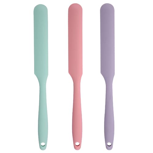 3Pcs Silicone Jar Spatula Long Handle Kitchen Spatulas for Mixing,