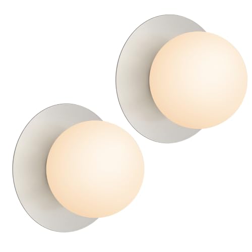 Image of Mid-Century Wall Sconces Ceiling Light Fixture,Nickel 2 Pack
