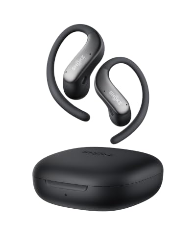 Image of SHOKZ OpenFit Air 2, Open Earbuds, Black, Water Resistant, Secure Earhooks